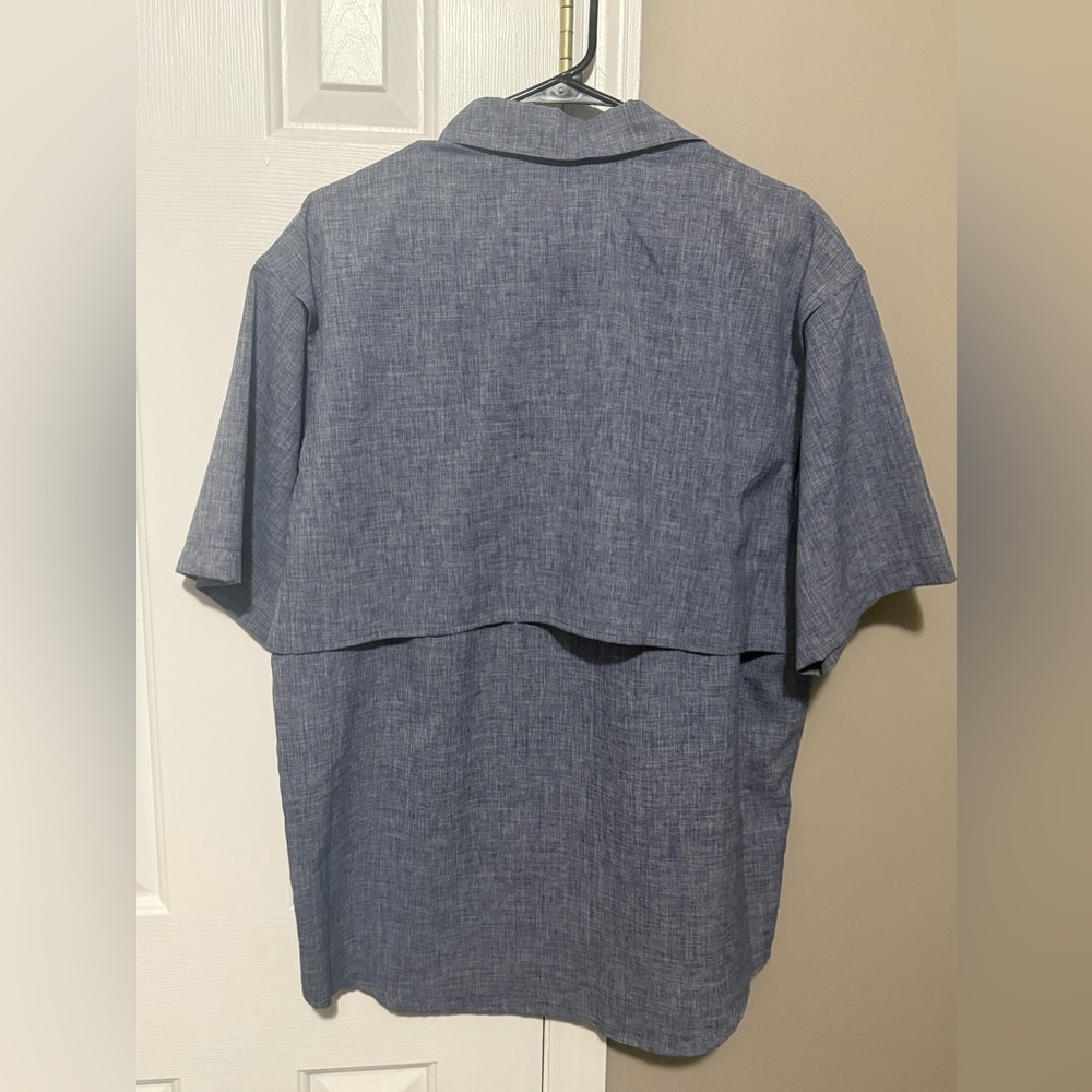Rustic Ridge Men's Blue Casual Button Down Fishing Shirt NWT - Picture 2 of 4